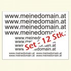 Domainaufkleber 12er-Set