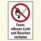 Feuer verboten Kombischild, P003